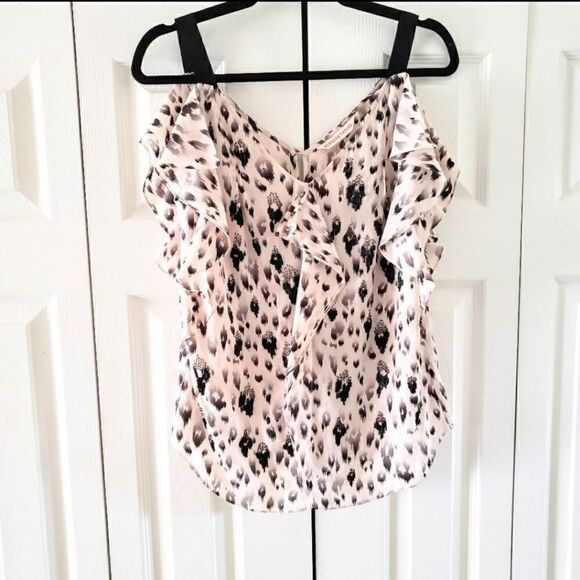 Rebecca Taylor Animal Print Flutter Camisole Top 100% Silk, Women's US 2 - Picture 1 of 6